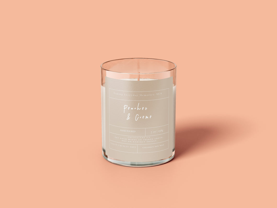 Peaches & Creme Scented Candle