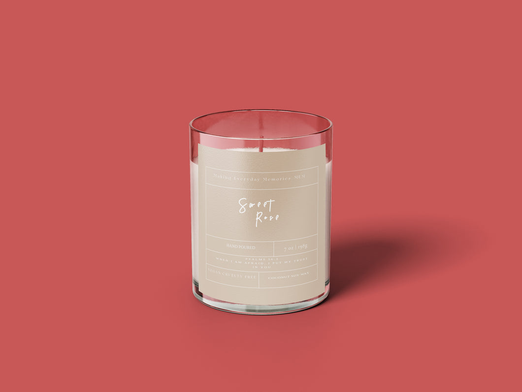 Sweet Rose Scented Candle